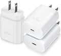 USB C Charger Block,  25W Super Fast Charger Type C Charging Block Compatible Iphone 15/14/13 Pro/12 Mini/11 Pro Max/Xs/Xr/Se/Ipad Pro, Samsung S23/S22 Ultra/S21 Plus/S20 FE-3 Pack White