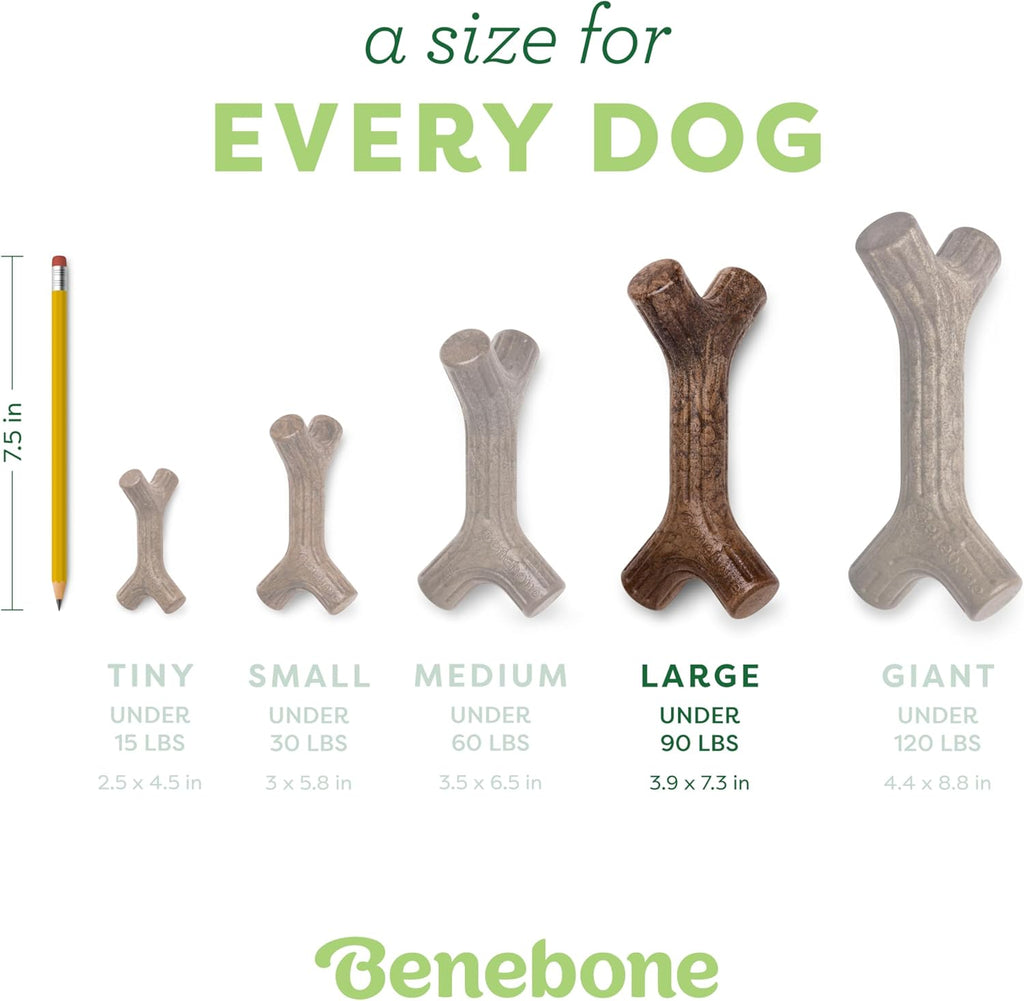 Maplestick/Bacon Stick Durable Dog Chew Toy for Aggressive Chewers, Made in USA