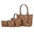 Marimar Women'S Tote Bag with Pouch and Wristlet, Signature 4 Piece Set by Mia K - Red