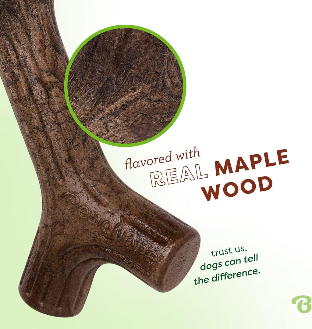 Maplestick/Bacon Stick Durable Dog Chew Toy for Aggressive Chewers, Made in USA